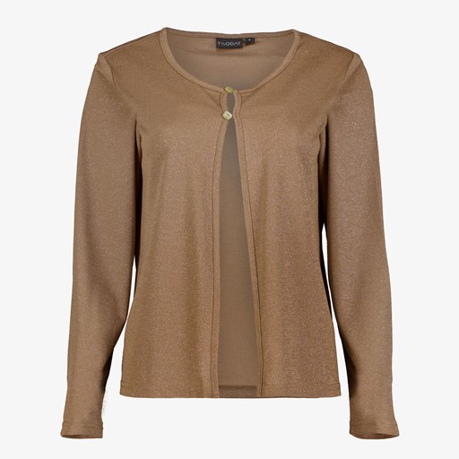 Dames vestje met glitters bruin