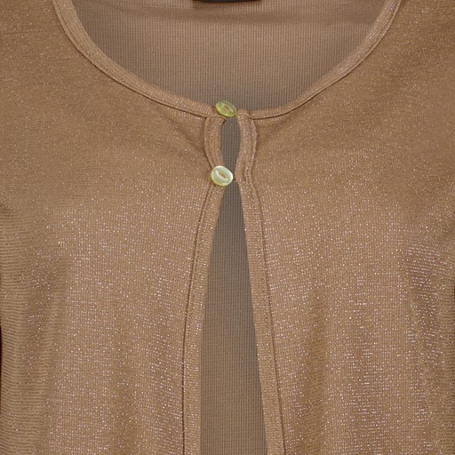 Dames vestje met glitters bruin