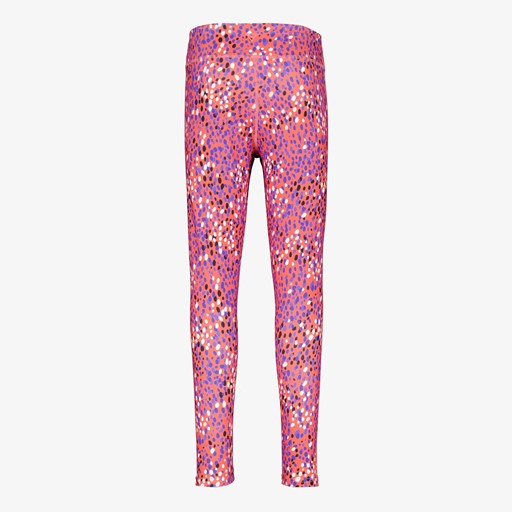 Meisjes sportlegging stippenprint oranje