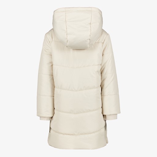 Gewatteerde meisjes winterjas beige