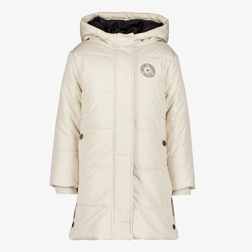 Gewatteerde meisjes winterjas beige