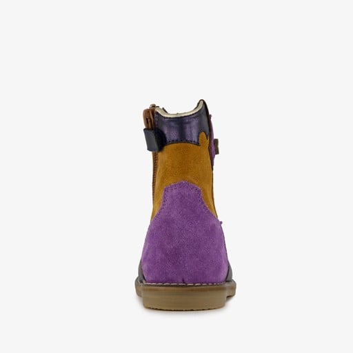 Suede meisjes western laarsjes paars