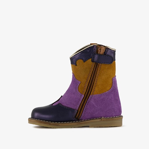 Suede meisjes western laarsjes paars