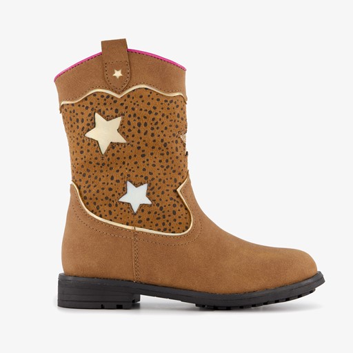 Western laarzen met sterren cognac
