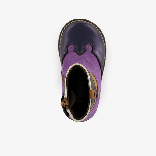 Suede meisjes western laarsjes paars