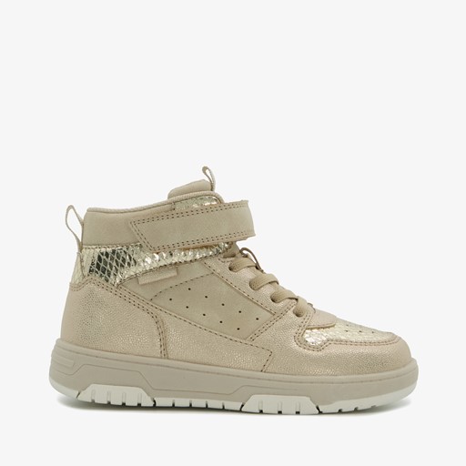 Hoge meisjes sneakers goud