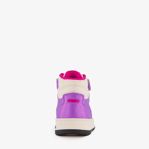 Hoge meisjes sneakers met glitter paars