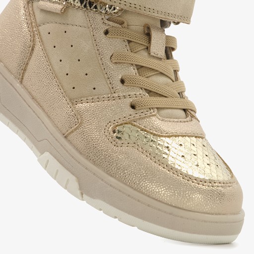 Hoge meisjes sneakers goud