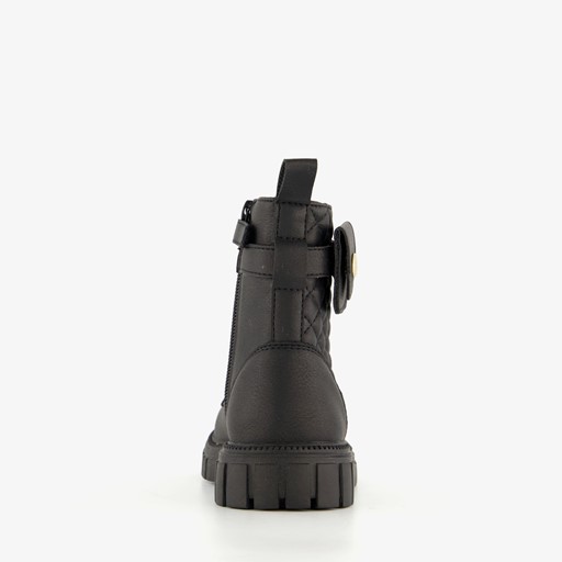 Meisjes veterboots met tasje zwart
