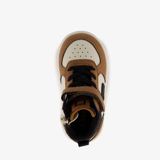 Hoge jongens sneakers cognac