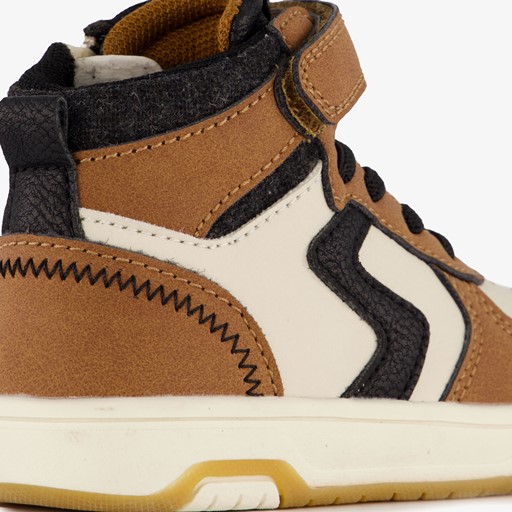 Hoge jongens sneakers cognac