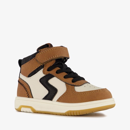 Hoge jongens sneakers cognac