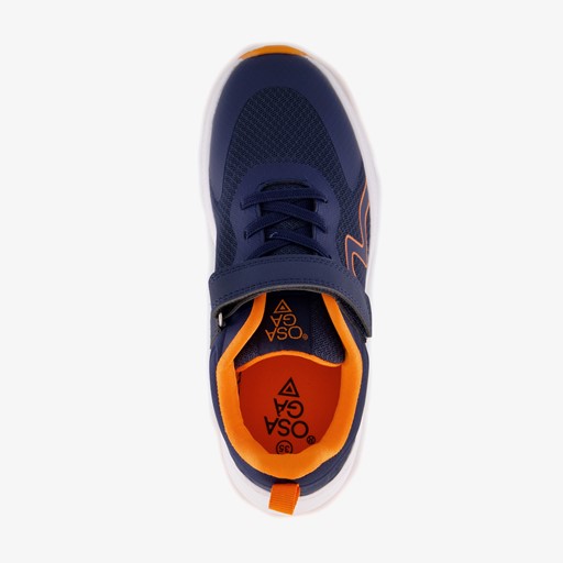 Kinder sportschoenen blauw oranje