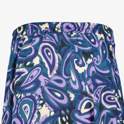 Dames midi rok met paisley print paars