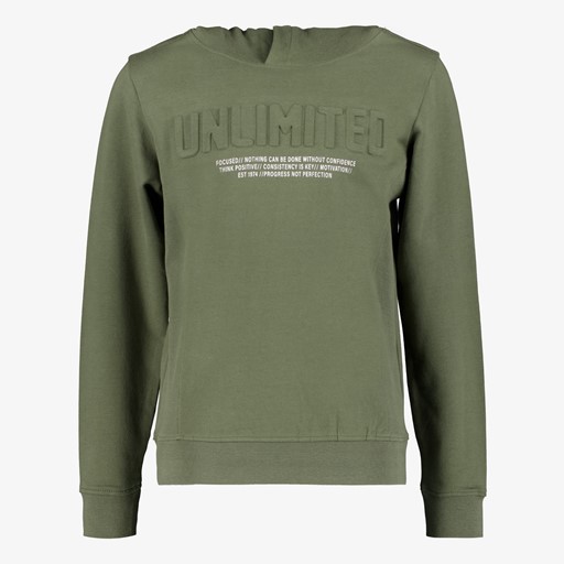 Jongens hoodie kaki groen