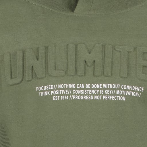 Jongens hoodie kaki groen