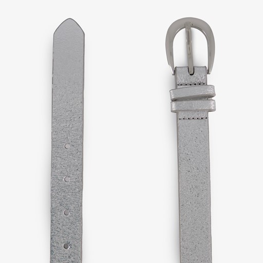 Dames riem metallic zilver