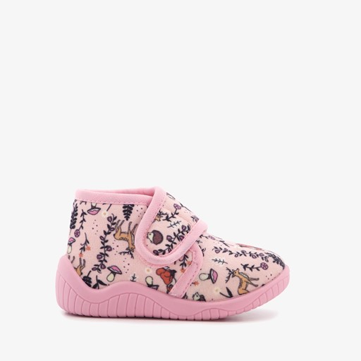 Kinder pantoffels met herfst print roze