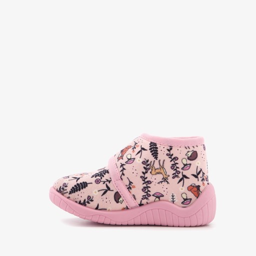 Kinder pantoffels met herfst print roze