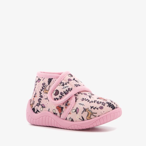 Kinder pantoffels met herfst print roze