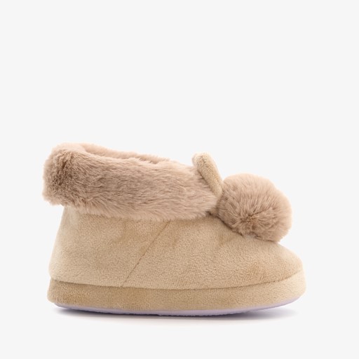 Kinder pantoffels konijn beige