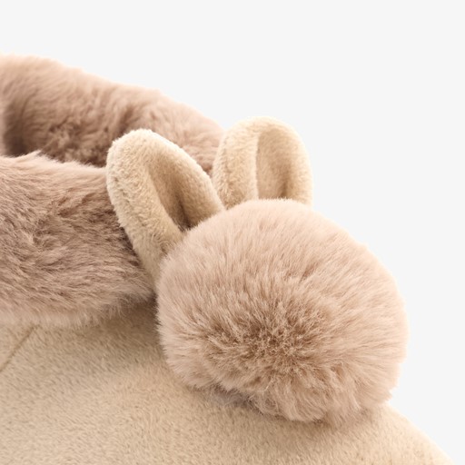 Kinder pantoffels konijn beige