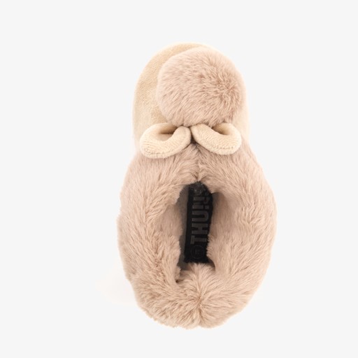 Kinder pantoffels konijn beige