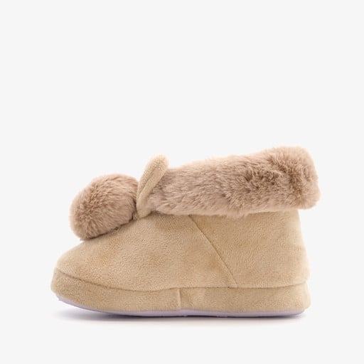 Kinder pantoffels konijn beige