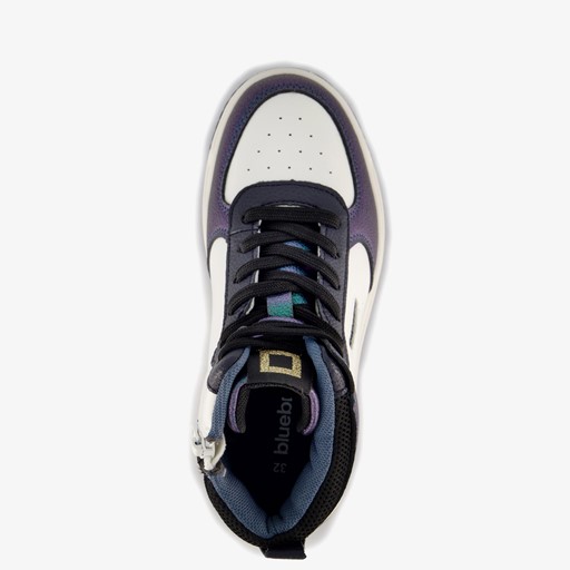 Hoge meisjes sneakers metallic