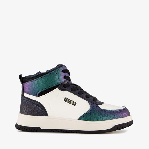Hoge meisjes sneakers metallic