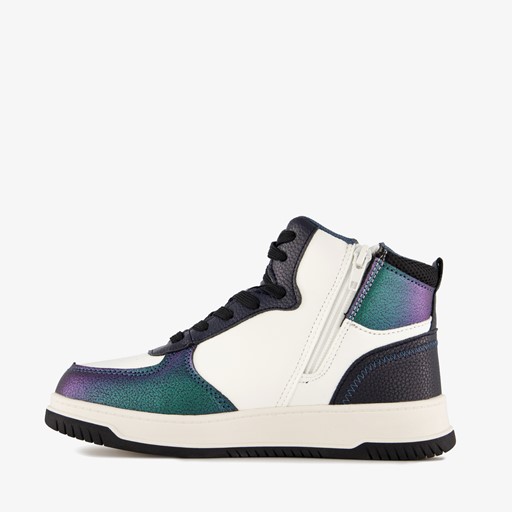 Hoge meisjes sneakers metallic
