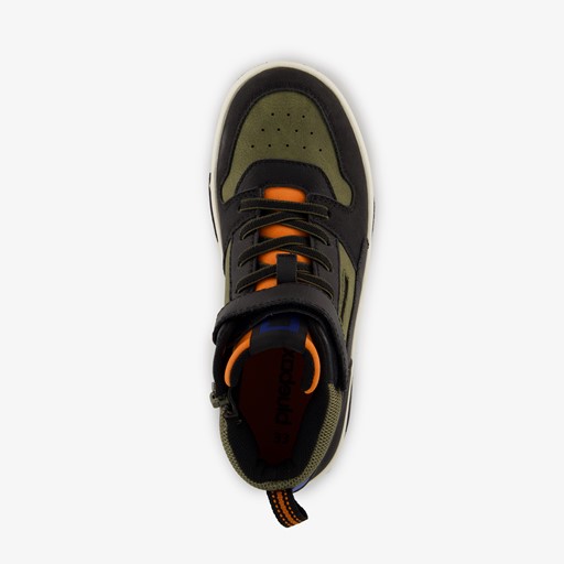 Hoge jongens sneakers legergroen