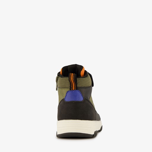 Hoge jongens sneakers legergroen