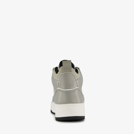 Hoge dames sneakers grijs wit