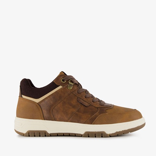 Hoge heren sneakers cognac
