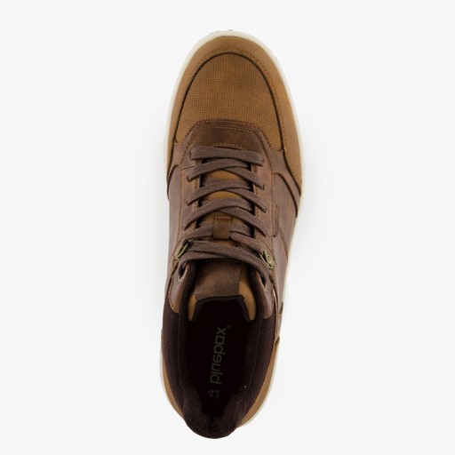 Hoge heren sneakers cognac