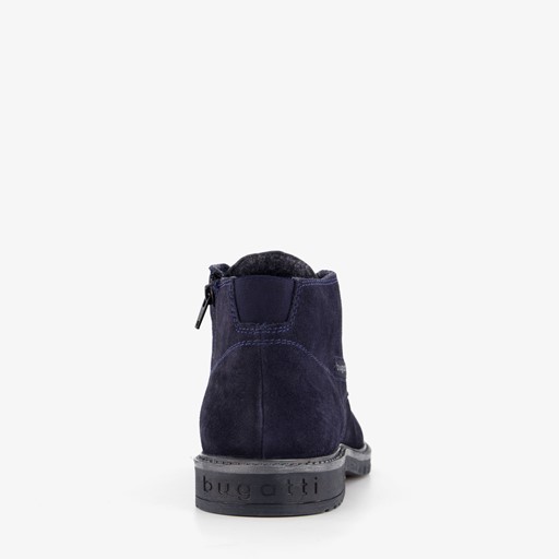 Hoge suede heren veterschoenen blauw