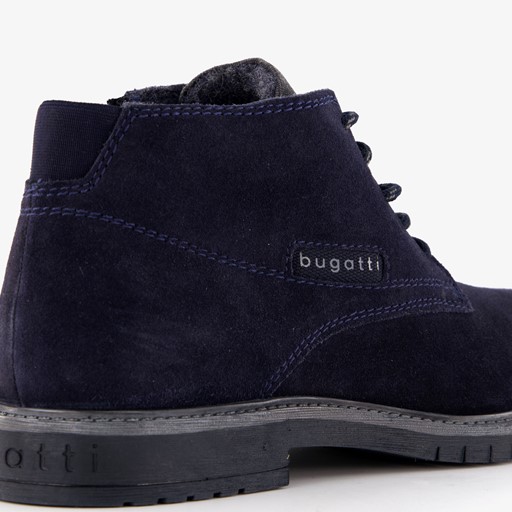 Hoge suede heren veterschoenen blauw
