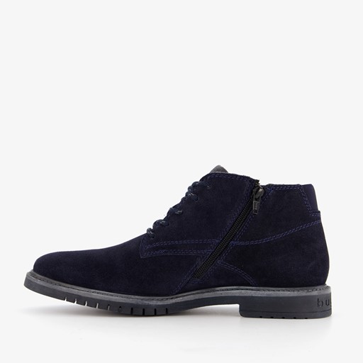 Hoge suede heren veterschoenen blauw