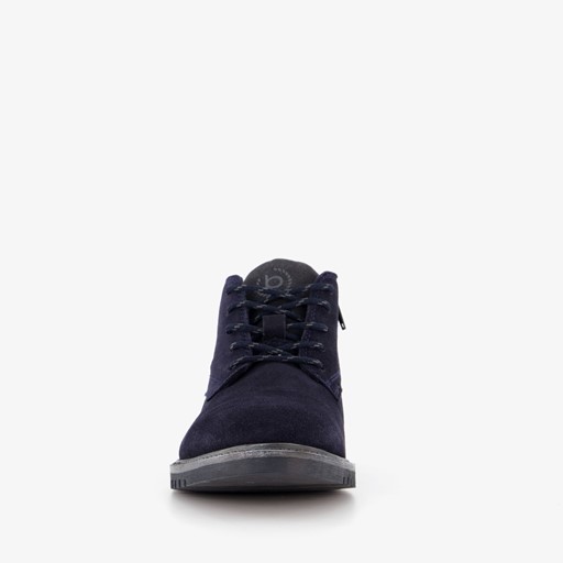 Hoge suede heren veterschoenen blauw