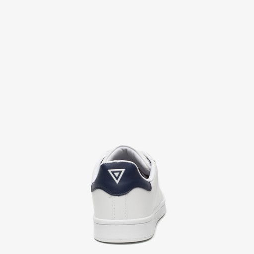 Heren sneakers wit met blauw detail