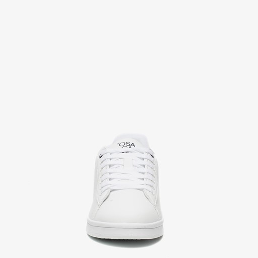 Heren sneakers wit met blauw detail