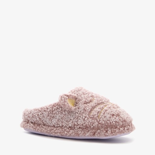 Dames pantoffels roze kat