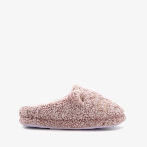 Dames pantoffels roze kat
