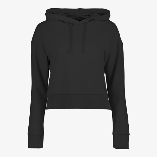 Cropped dames hoodie zwart