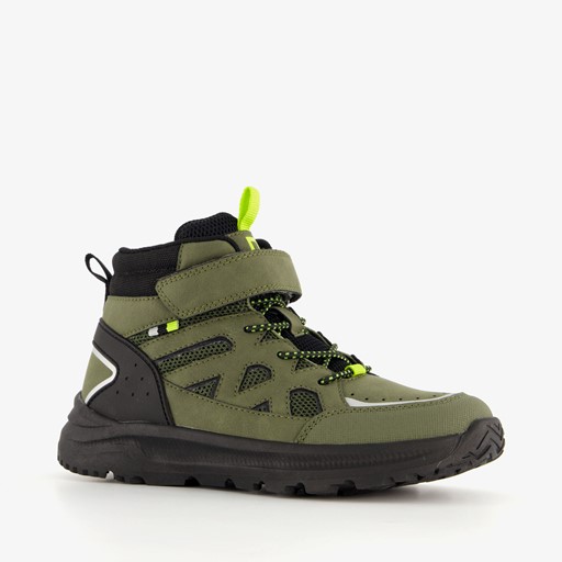 Hoge jongens sneakers donkergroen