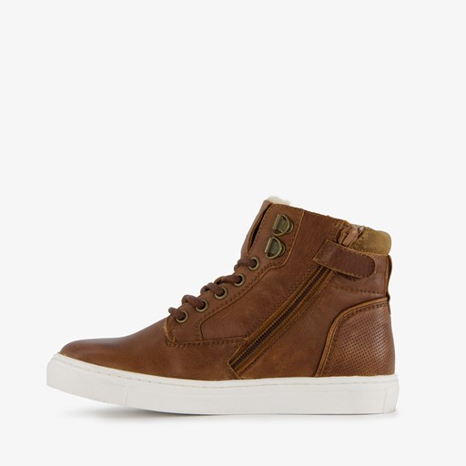 Gevoerde leren jongens veterboots cognac