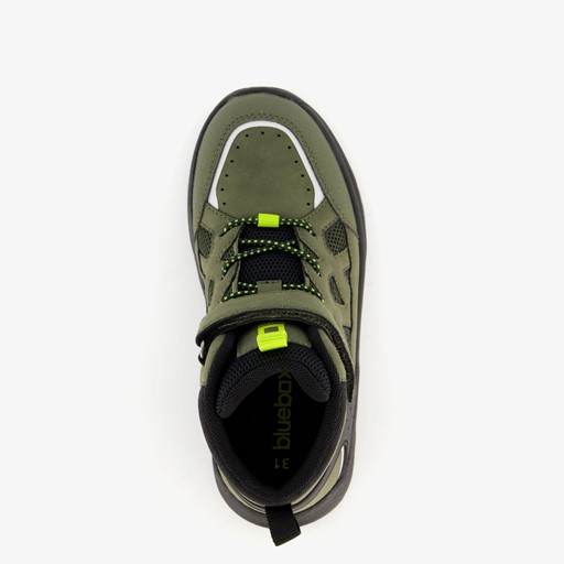 Hoge jongens sneakers donkergroen