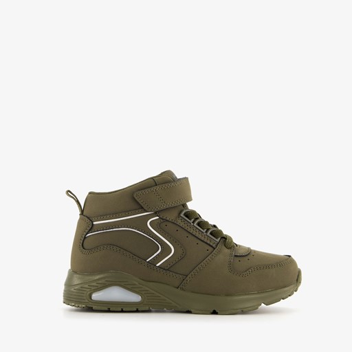 Hoge jongens sneakers donkergroen