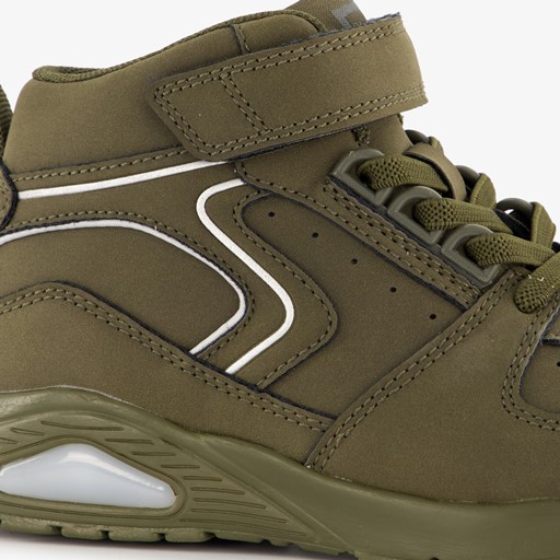 Hoge jongens sneakers donkergroen